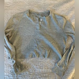Cute henley crop top